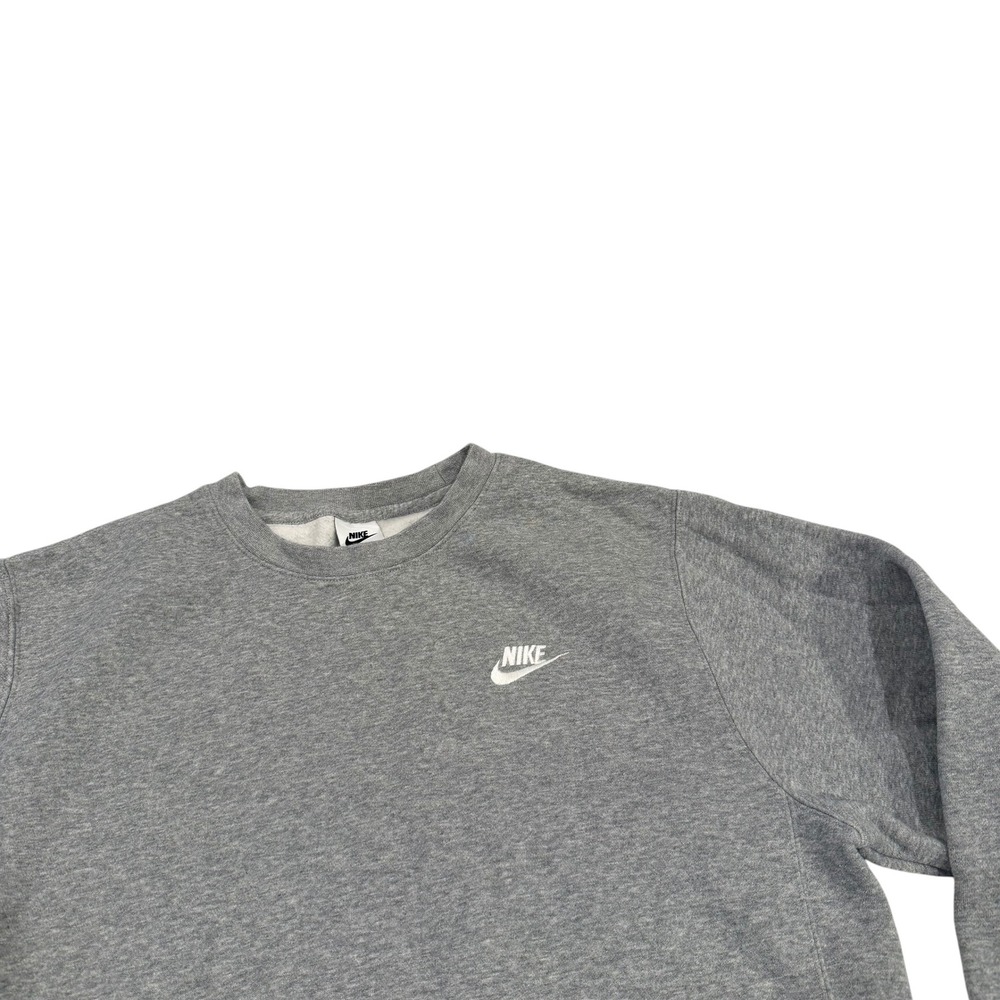 Nike Sportswear Club Fleece Crewneck Sweatshirt Mens Small Grey BV2662-063 - Picture 2 of 7